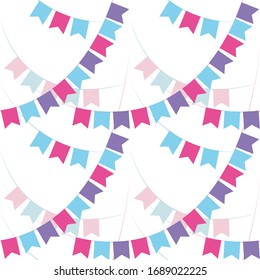 Colorful flags for the holiday pattern