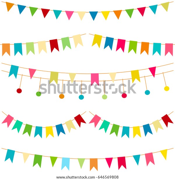 Colorful Flags Vector Carnaval Seamless Pattern Stock Vector (Royalty ...