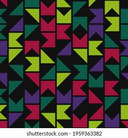 Colorful flags. Vector seamless ornaments with flags.