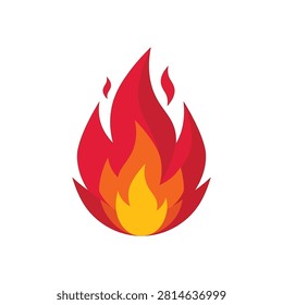 Colorful flame graphic with orange red