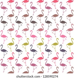 Colorful flamingo pattern