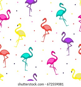 Colorful flamingo pattern.