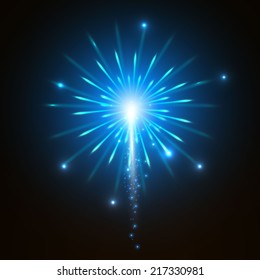Colorful flash abstract background. Fireworks. Vector illustration. 
