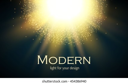 Colorful Flash. Abstract Light Background. Powerful Explosion. Sunshine design. Vector illustration
