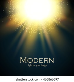 Colorful Flash. Abstract Light Background. Powerful Explosion. Sunshine design. Vector illustration