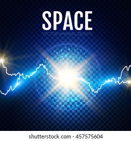 Colorful Flash. Elegant Transparent Design. Beautiful Explosion. Vector illustration