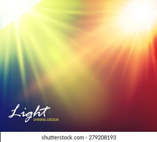 Colorful flash lights. Vector illustration