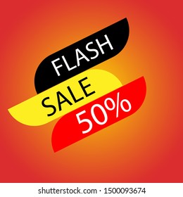 Colorful of Flash Sale banner template design.Vector illustration.