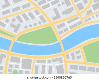 Farbiger abstrakter Stadtplan. Vektorgrafik