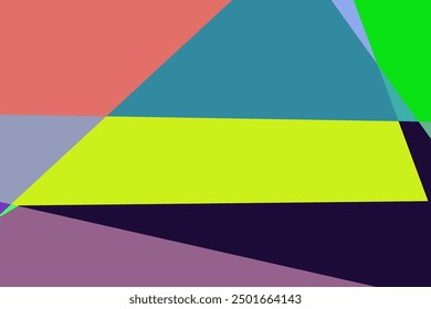 Colorful flat abstract geometric psychedelic pop art poster background