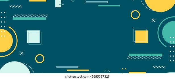 Colorful flat abstract vector design, versatile for ads, social media, and creative projects.