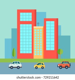 Colorful and flat building set, eps8