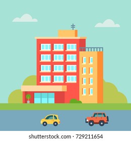 Colorful and flat building set, eps8