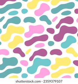 colorful flat cartoon cute fluid pattern