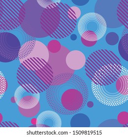 Colorful flat circles decor - abstract pattern 