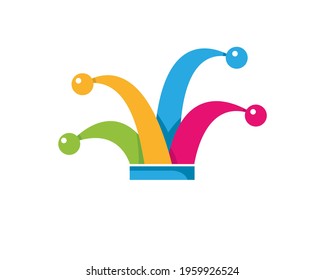 colorful flat classic kingdom clown joker hat