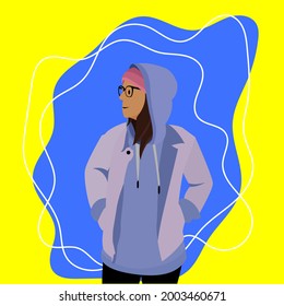 colorful flat design character vector illustration