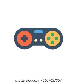 Colorful Flat Design Game Controller Icon Illustration Vector