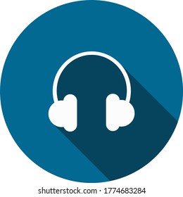 colorful flat design of headphone 