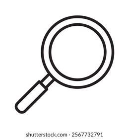 Colorful flat design of a magnifying glass illustration, perfect for school, science, and stationery themes. Great for educational and analytical graphic projects.