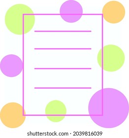 Colorful flat design of Notes background. For template, theme, brochure. 
