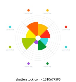 colorful flat design vector chart for business infographic
