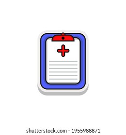 diseño plano colorido ilustración vectorial, libro de notas de salud del médico