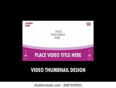 Diseño colorido y plano del diseño de miniaturas de vídeo