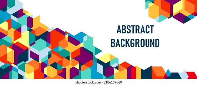 Colorful flat geometric abstract background