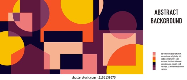 Colorful flat geometric abstract background