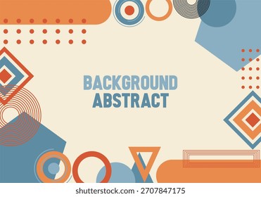 Fondo Abstractas geométrico plano colorido con las Formas del estilo de Memphis