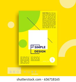 Colorful flat geometric covers design. Vector poster template. Modernism futuristic composition with simple shapes