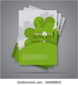 Colorful flat Happy St. Patrick's Day flyer / brochure design,eps10 Vector.