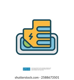 Colorful Flat Icon of Data Sheet and Document Symbolizing Business Analysis and Modern Digital Reporting in a Creative Workspace