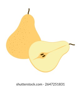 Ícones planos coloridos de frutas suculentas e produtos tropicais exóticos