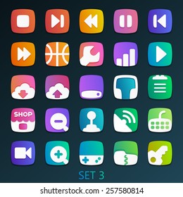 colorful flat icons-set 3