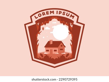 Diseño de ilustraciones planas coloridas de una casa sencilla
