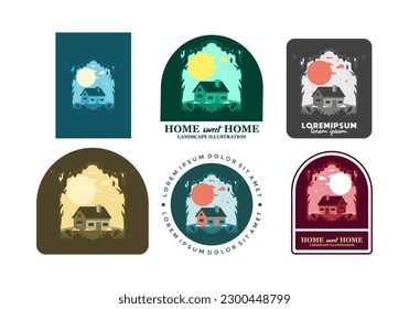 Colorful flat illustration design of a simple house