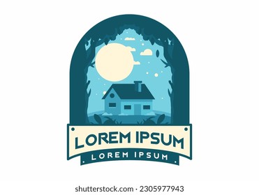 Colorful flat illustration design of a simple house