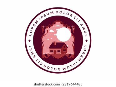 Colorful flat illustration design of a simple house
