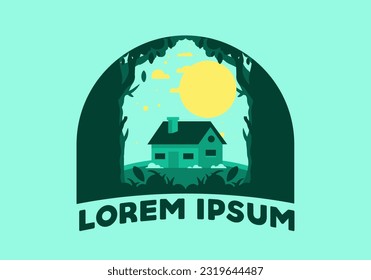 Diseño de ilustraciones planas coloridas de una casa sencilla