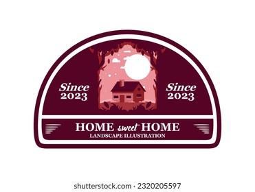 Colorful flat illustration design of a simple house