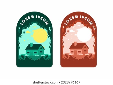 Colorful flat illustration design of a simple house