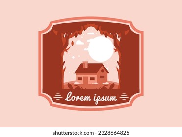 Colorful flat illustration design of a simple house