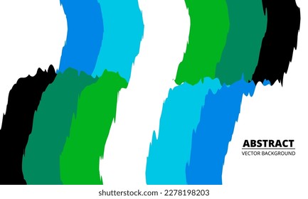 Fondo abstracto de pintura plana colorida con formas geométricas difusas. Ilustración del vector
