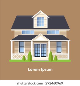 Colorful Flat Residential Houses vector