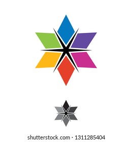 Colorful flat star vector icon isolated on background. Simple star vector design. Vector illustration EPS.8 EPS.10