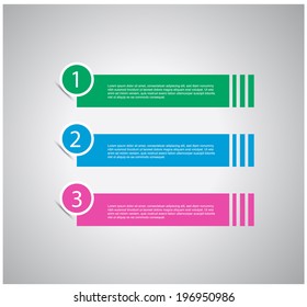 Colorful Flat Step by Step / EPS10 Vector Illustration / can be use for web design, web elements, infographics, banners, advertising, applications