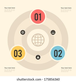 colorful flat style infographic elements. vector graphic business modern template