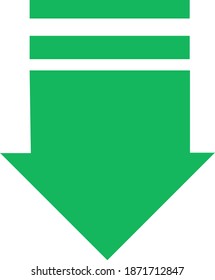 Colorful Flat Styled Download Upload Arrow Concept Icon
